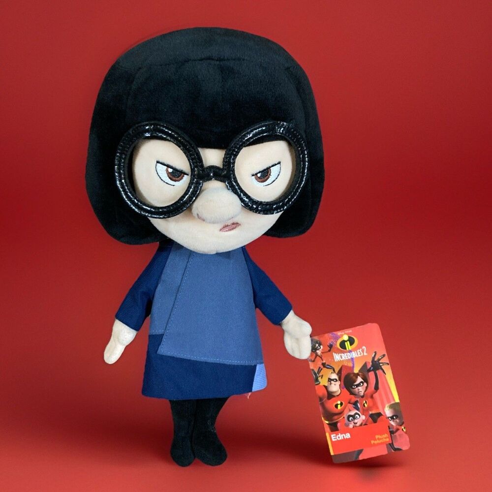 Brand New! Disney Parks Store Edna Mode Doll Plush Figure Incredibles 2 Toy 2018